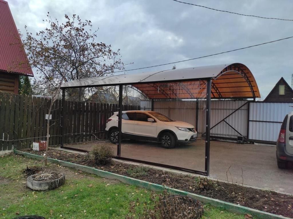 Прозрачные шторы ПВХ для навеса под автомобиль в Краснознаменске